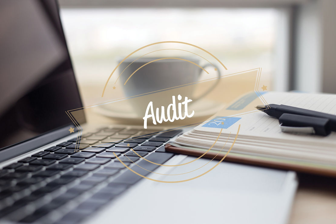 People Using Laptop and AUDIT Concept