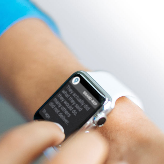 a person using a smart watch